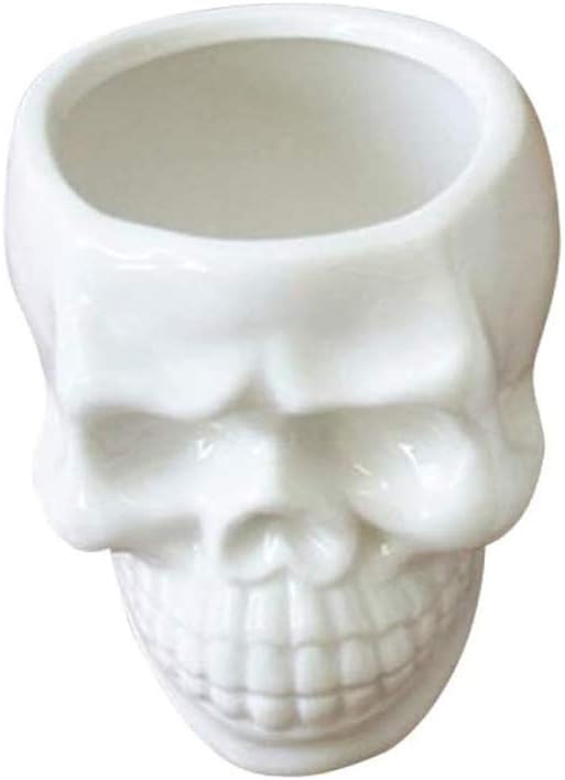 Halloween White Ceramic Skull Succulent Planter Pots