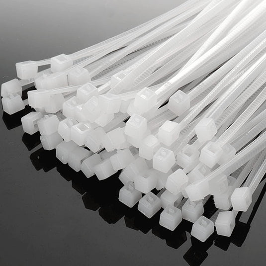100pcs White Zip Ties 8 Inch