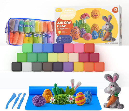 Air Dry Clay, 24 Colors