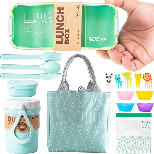 Japanese Bento Box Lunch Box Set w/ 3 Layers