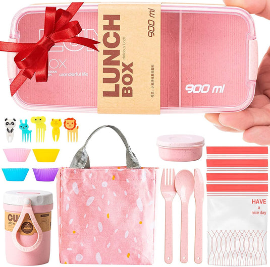 Japanese Bento Box Lunch Box Set w/ 3 Layers