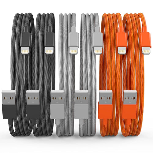 6Pack(3/3/6/6/6/10 FT) Lightning Cable Apple Chargers