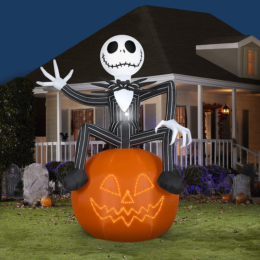 Airblown-Micro Lights-Jack Skellington on Pumpkin-Giant