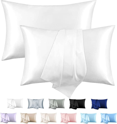 Satin Pillowcase for Hair and Skin Set of 2