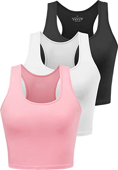 Sports Crop Tank Tops Pack of 3