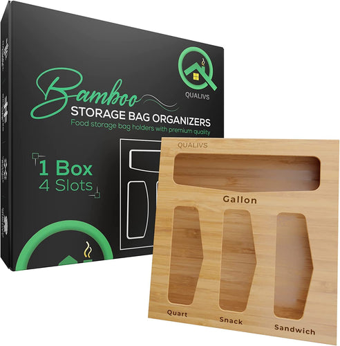 Bamboo Ziplock Bag Organizer