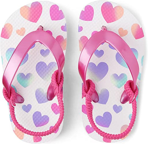 The Children's Place Toddler Girls Flip Flops w/ Backstrap Sz 8-9