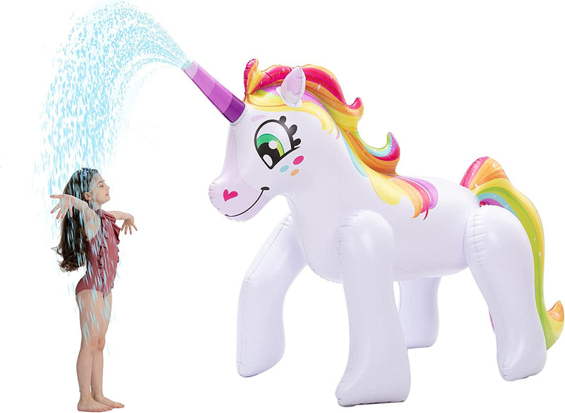 Load image into Gallery viewer, 53&#39;&#39; Inflatable Unicorn Sprinkler
