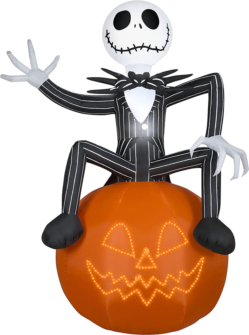 Load image into Gallery viewer, Airblown-Micro Lights-Jack Skellington on Pumpkin-Giant
