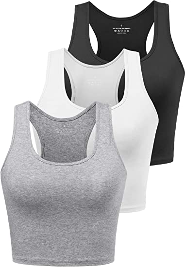 Sports Crop Tank Tops Pack of 3