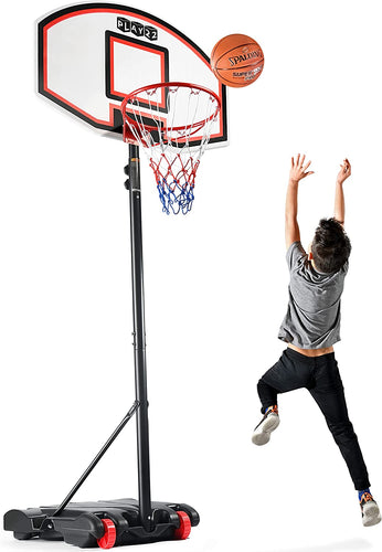 Kids Adjustable Basketball Hoop Height 5-7 FT