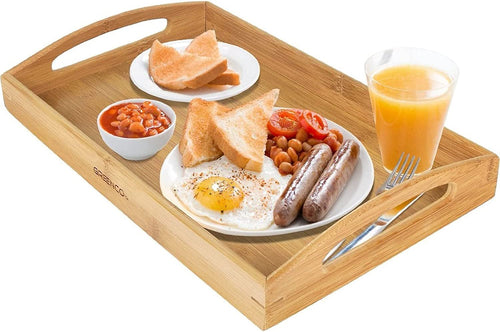 Bamboo Serving Tray with Handles