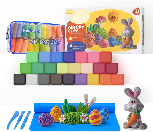 Air Dry Clay, 24 Colors