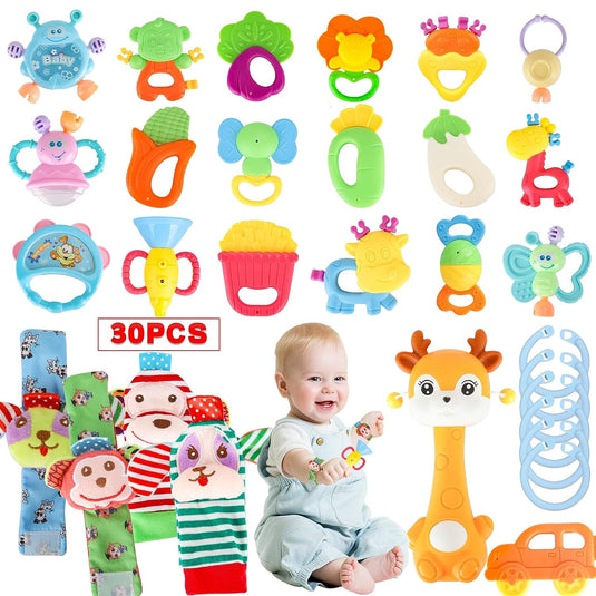 30 Pcs Rattles Baby Toys