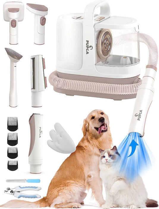 Dog Grooming Kit, 7 in 1 Pet Vacuum Cleaner